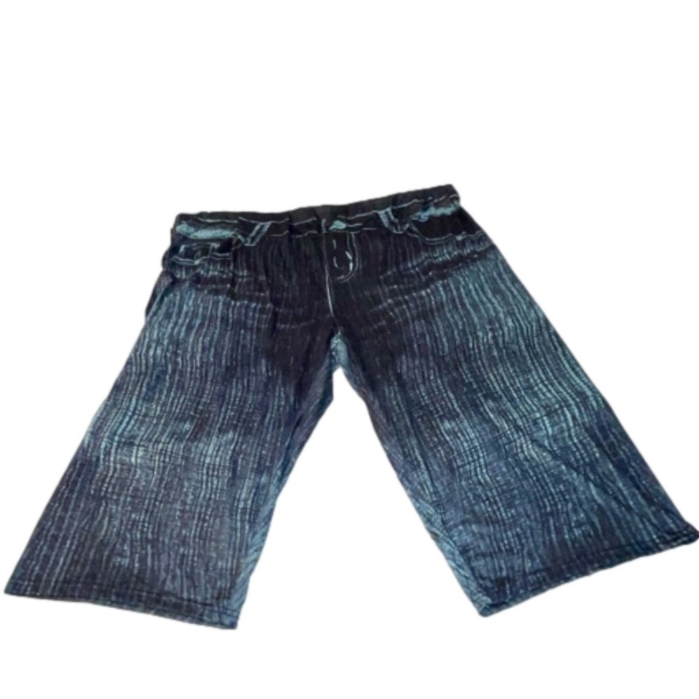 Unbranded Plus Size Acid Wash Denim Coastal Jeggings Stretch Capris Size 3X-4X